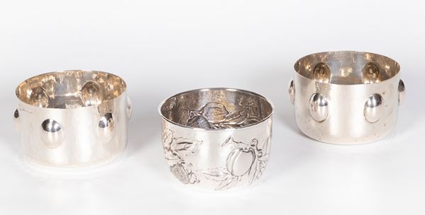 Tre ciotole in argento Brandimarte  - Asta L'Arte della Tavola - Casa d'aste Farsettiarte