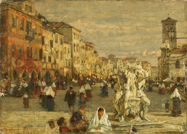 Filippo Carcano : Chioggia  - Olio su tavola - Auction XIX and XX Century Paintings and Sculptures - Casa d'aste Farsettiarte