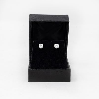 Orecchini Punto Luce in Oro Bianco con Diamanti