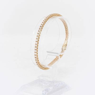 Nite-valenza, Bracciale Tennis in Oro Rosa con Diamanti