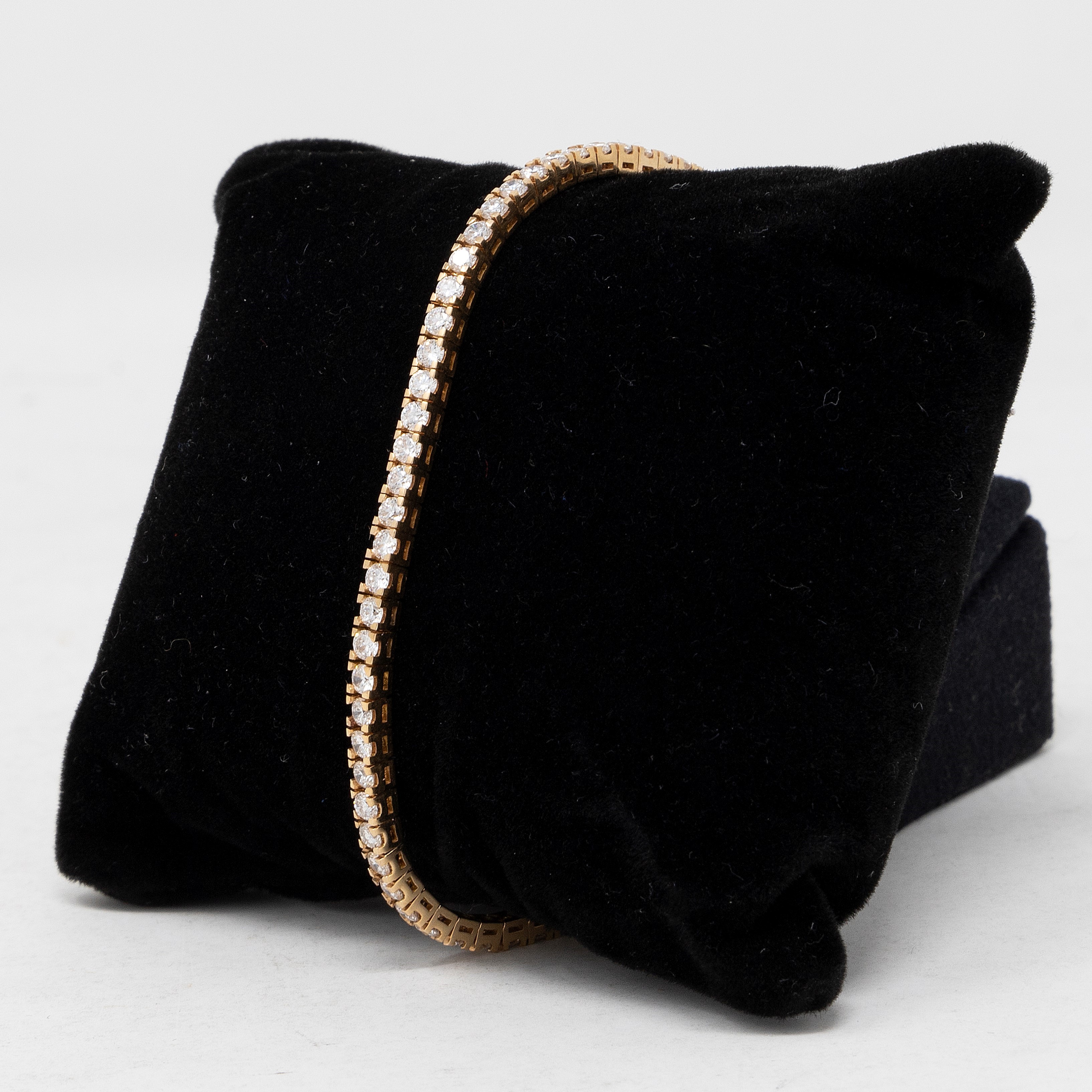 Nite-valenza, Bracciale Tennis in Oro Rosa con Diamanti