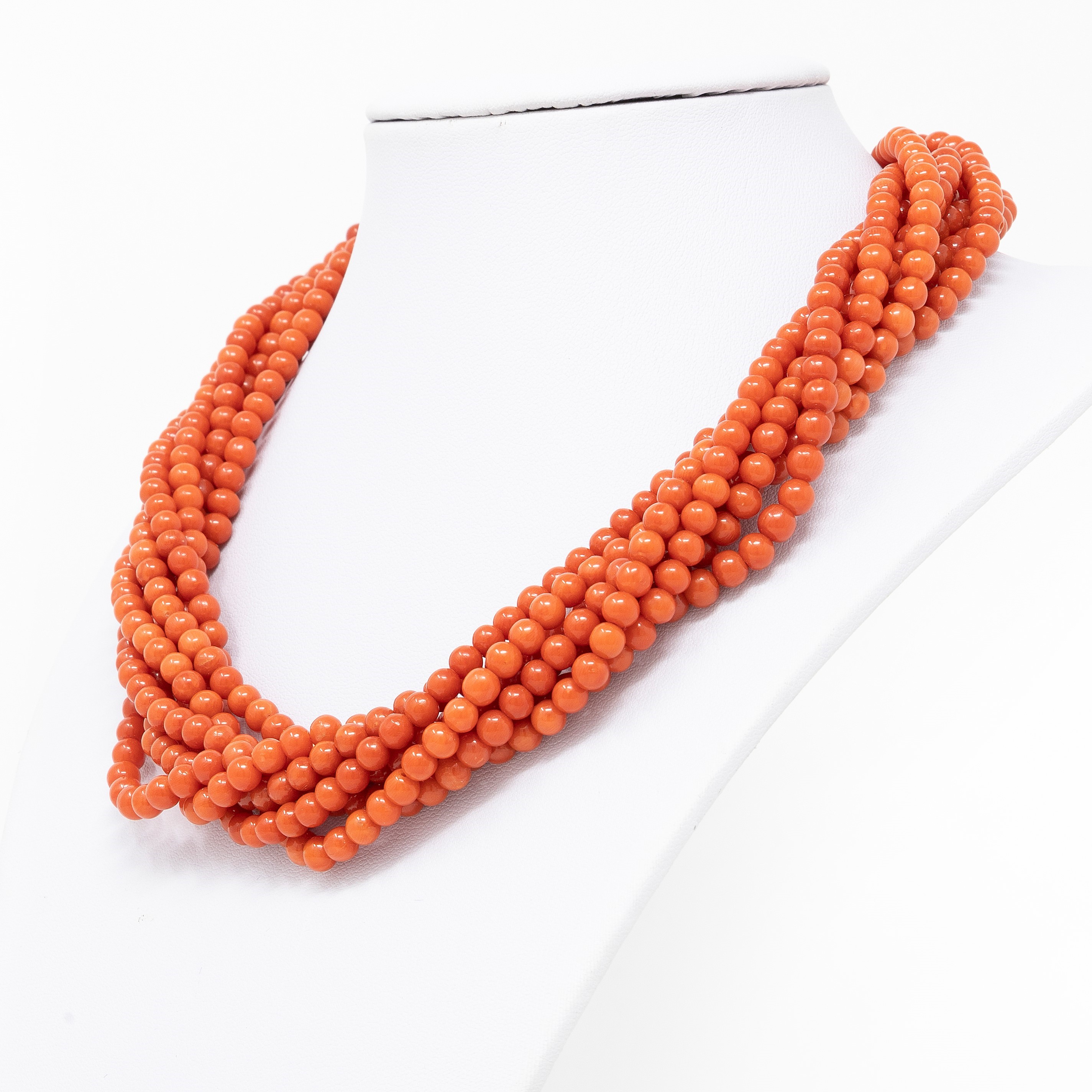Girocollo in Corallo Rosso-arancio