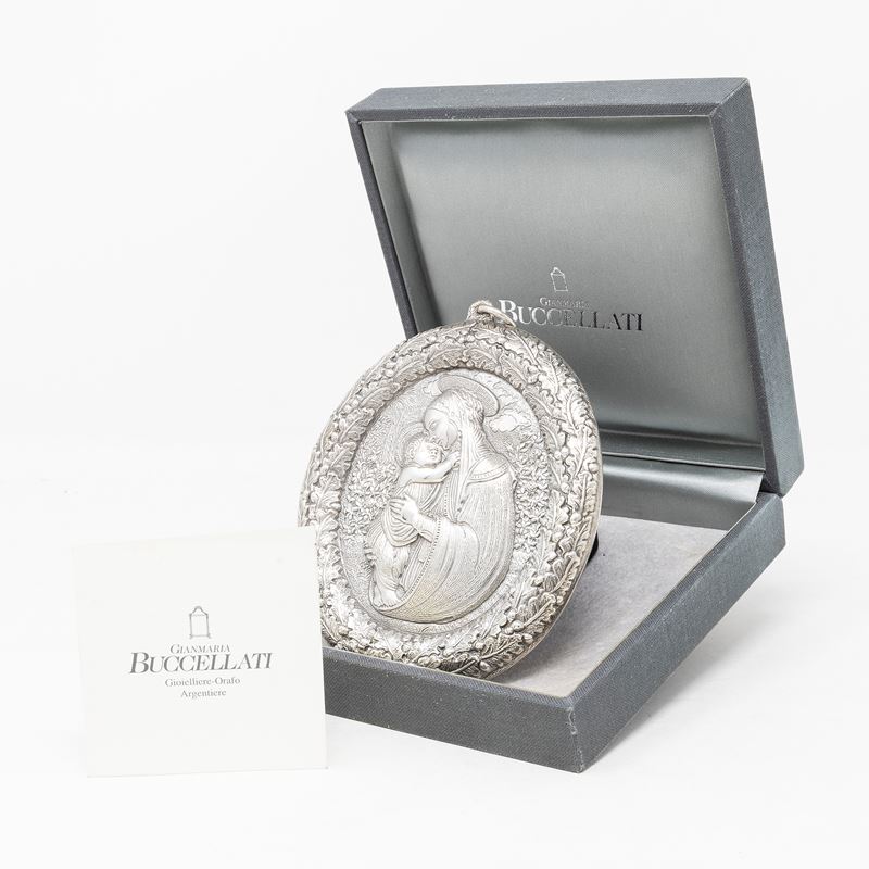 Gianmaria Buccellati, Pendente in Argento Sterling con "vergine Col Bambino"