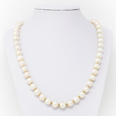 Collana di Perle Coltivate e Oro Giallo