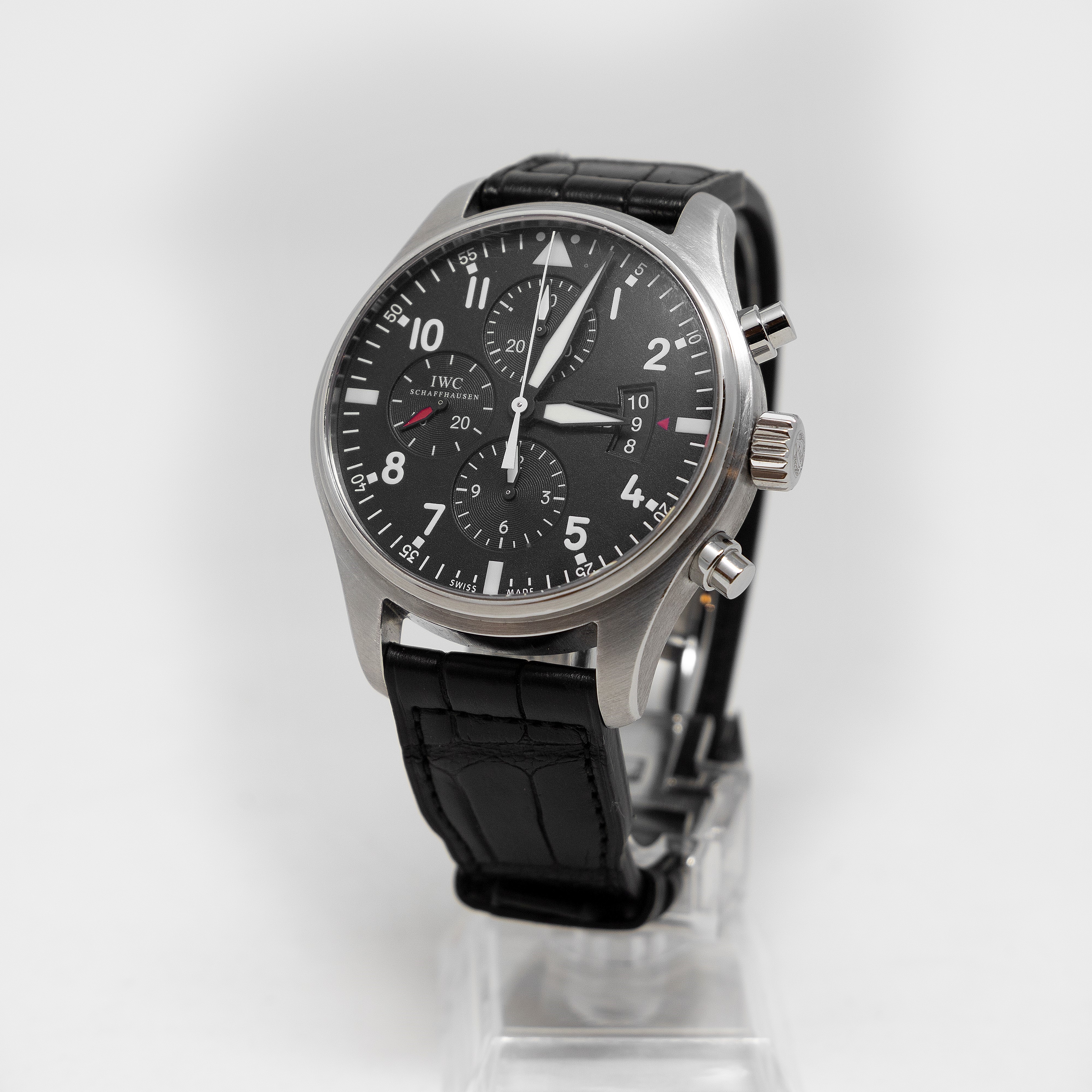 Iwc Pilot's Watch Chronograph Automatic Black Dial Orologio da Polso Ref. Iw377701
