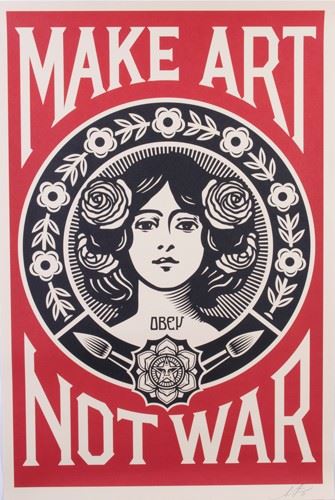 Shepard Fairey, Make Art Not War, Litografia offset