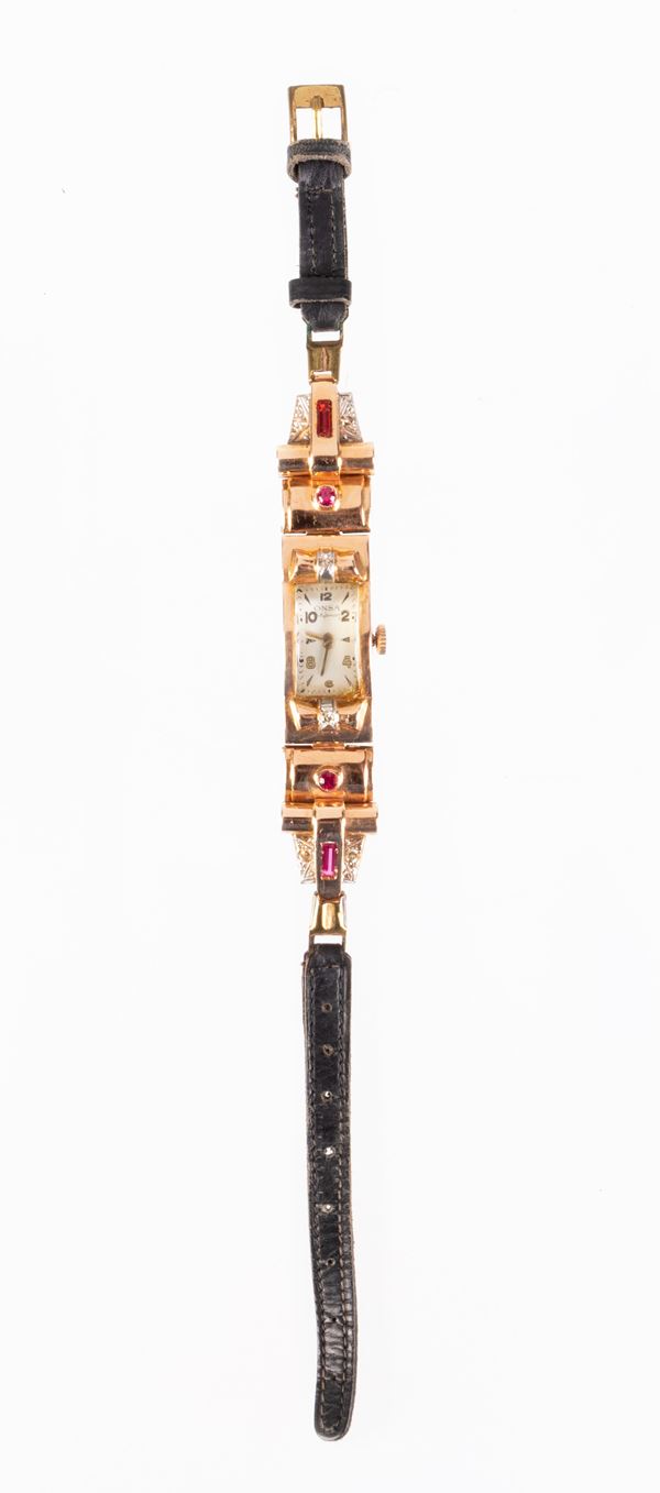 Onsa orologio da polso in oro giallo  - Auction Jewels and Watches - Casa d'aste Farsettiarte