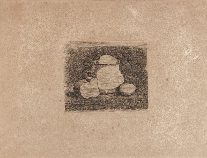 Giorgio Morandi - Natura Morta con Zuccheriera, Limone e Pane