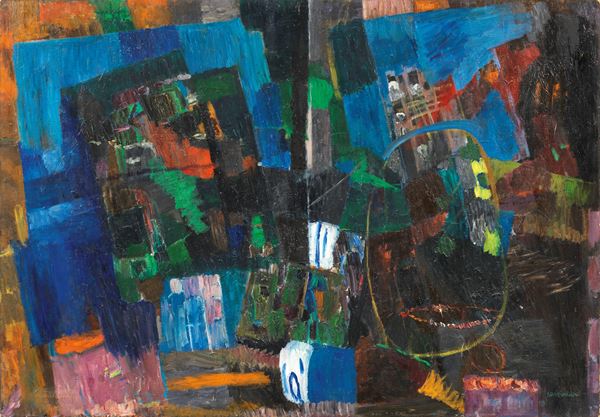 Bruno Cassinari : Senza titolo  (1958)  - Olio su tela - Auction Modern Art - Casa  [..]