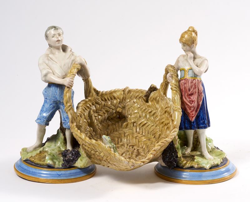 Ginori Centrotavola in Maiolica Policroma