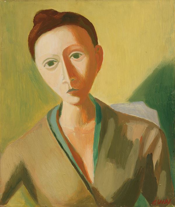 Virgilio Guidi : Figura di donna  (1943)  - Olio su compensato - Auction Modern  [..]