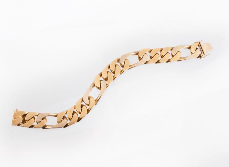 Settepassi Bracciale a Maglia Groumette in Oro Giallo