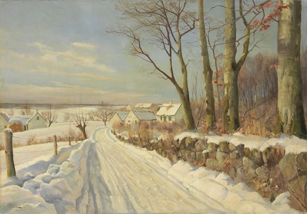 Harald Julius Miels Pryn - Paesaggio invernale