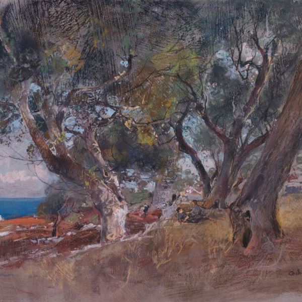 Giuseppe Casciaro - Paesaggio con marina