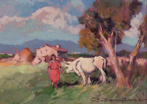 Carlo Domenici - Mucca al pascolo