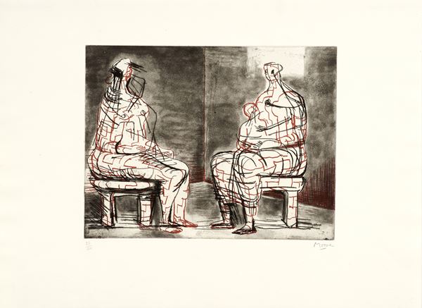 Henry Moore - Two Seated Figures