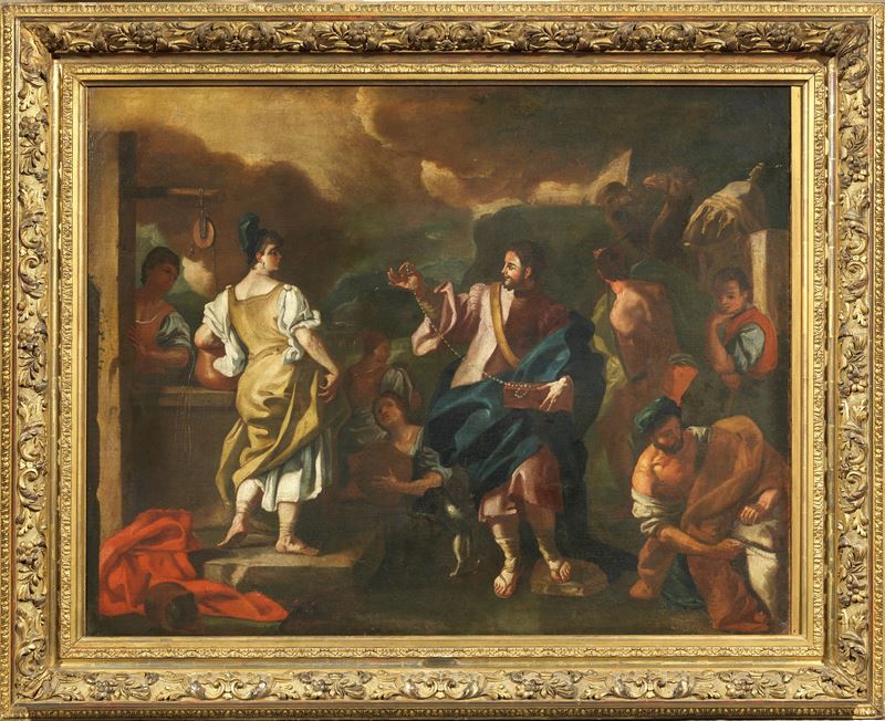 Scuola Napoletana del XVIII Secolo - La Samaritana al Pozzo