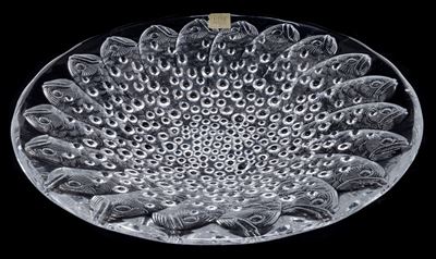 Grande Bowl in Cristallo Trasparente e Satinato Lalique "roscoff"