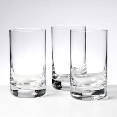 Baccarat, Dodici bicchieri da bibita in cristallo trasparente, corpo cilindrico