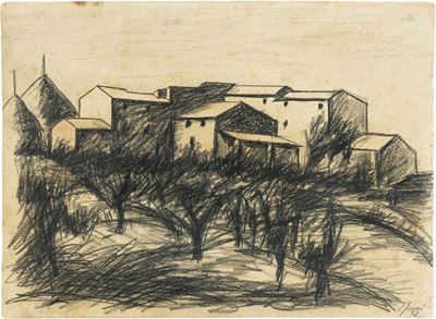 Paesaggio (case e Pagliai)