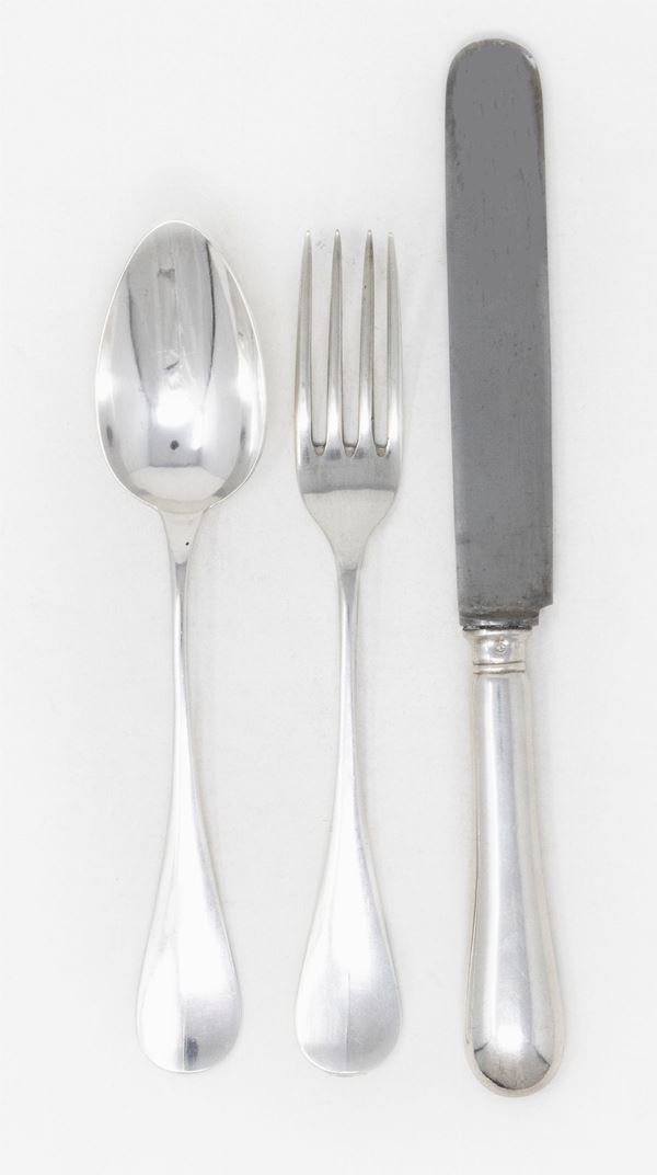 Servizio di posate da tavola in argento  - Auction The Art of the Table - Casa d'aste Farsettiarte