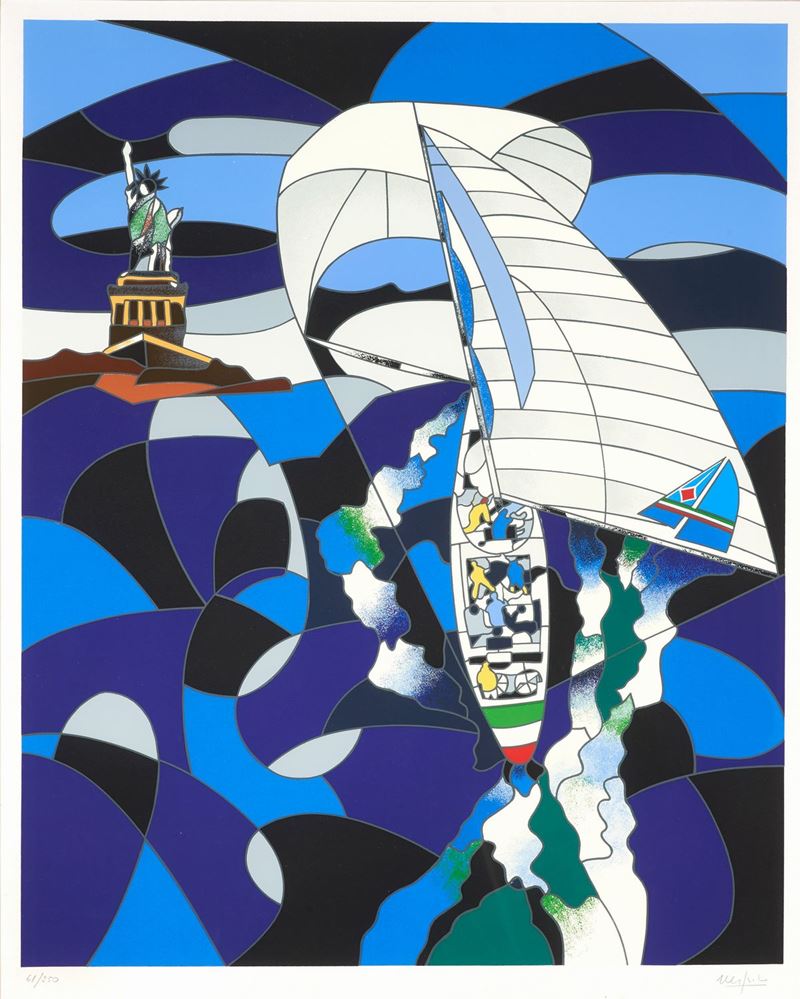 Ugo Nespolo - Azzurra All'america's Cup