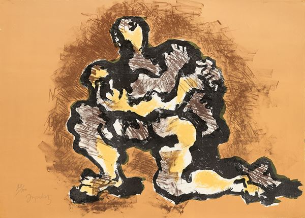 Jacques Lipchitz : Senza titolo  - Litografia a colori, es. 93/100 - Auction Parade I - Contemporary Art - Casa d'aste Farsettiarte