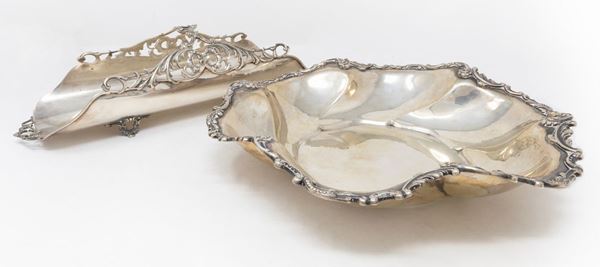Portagrissini e ciotola portafrutta in argento  - Auction The Art of the Table - Casa d'aste Farsettiarte