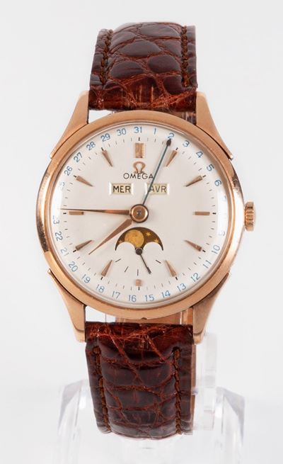 Omega Cosmic Calendario Completo Orologio da Polso, Ref. 2606-9, Primi Anni Cinquanta