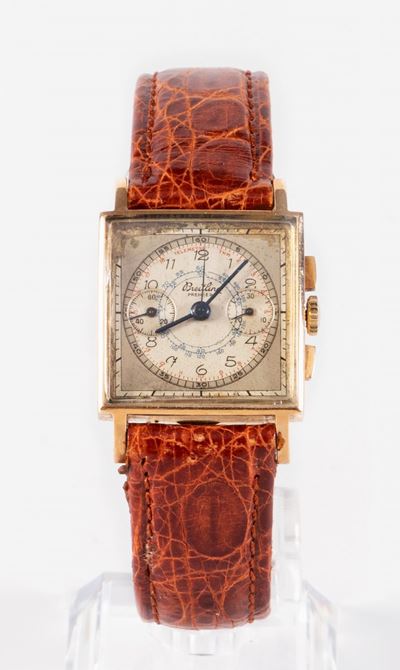 Breitling Cronografo Cioccolatino Orologio da Polso, Anni Cinquanta