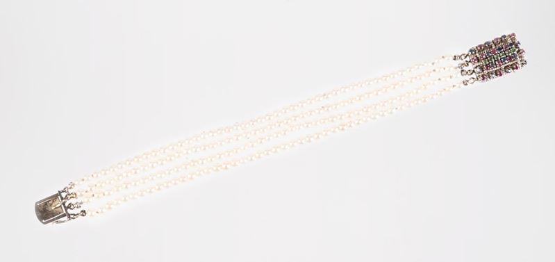 Braccialetto a Quattro Fili di Perle