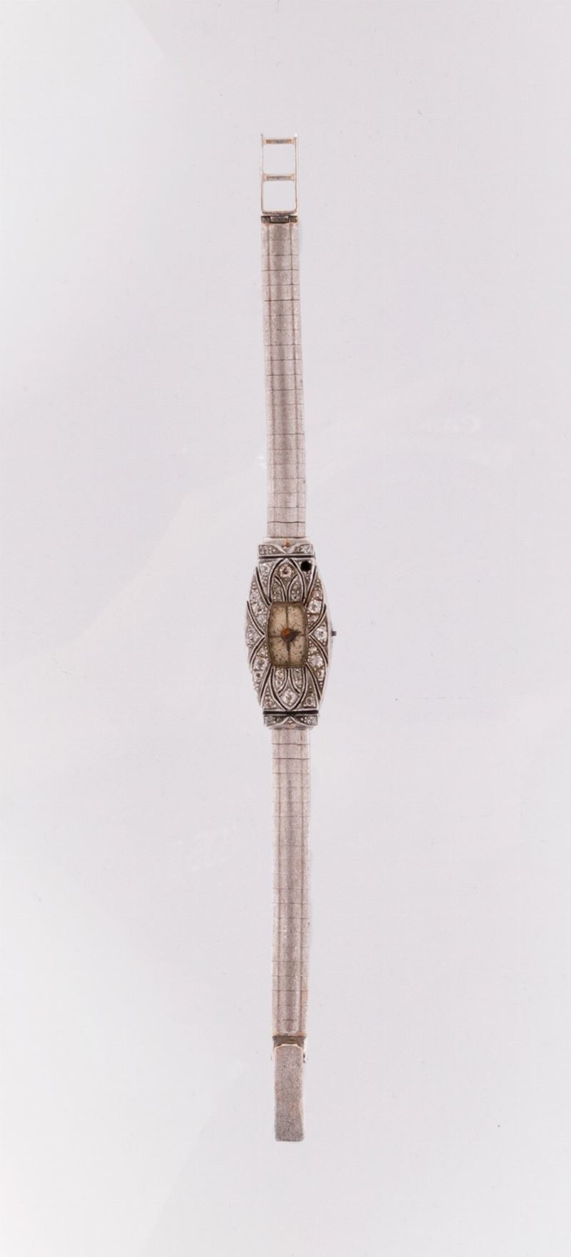 Orologio da Polso in Platino e Piccoli Diamanti