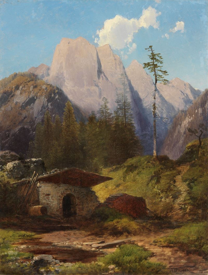 Adalbert Waagen - Paesaggio Montano