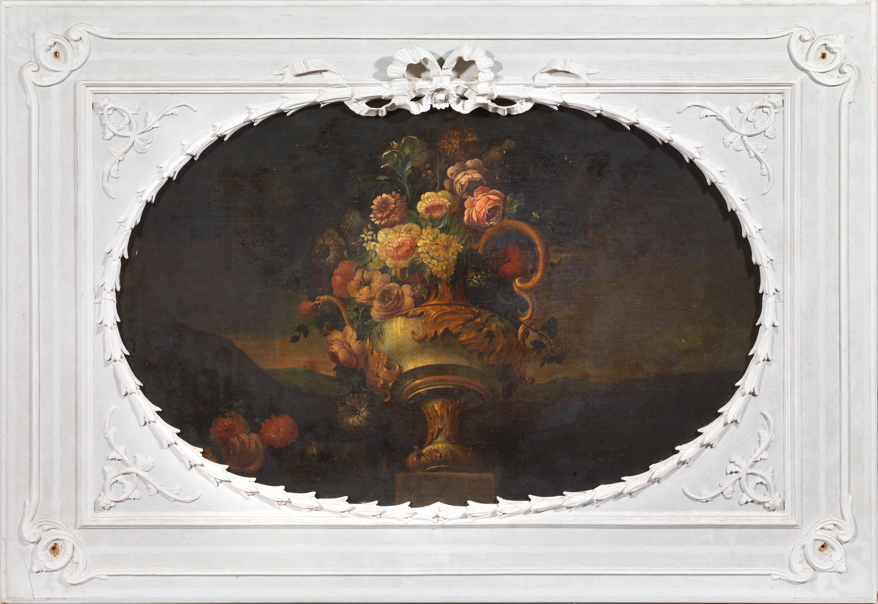 Tre dipinti raffiguranti «Natura morta con fiori»