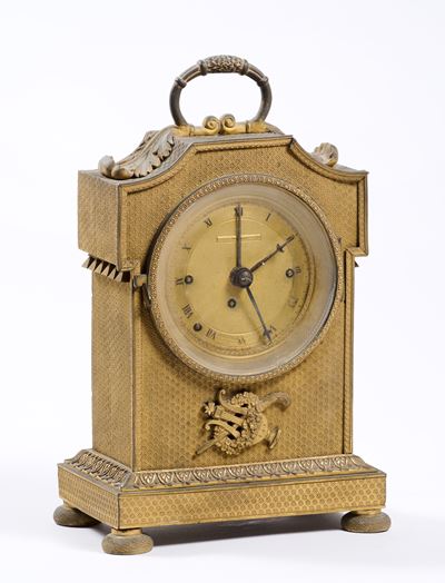 Orologio da Viaggio in Bronzo Dorato