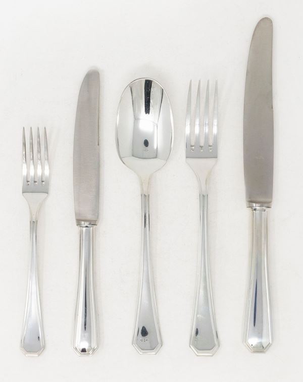 Servizio di posate in argento Zaramella  - Auction The Art of the Table - Casa d'aste Farsettiarte