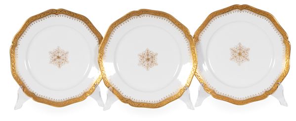 Otto piatti da dolce in porcellana Limoges  - Auction The Art of the Table - Casa d'aste Farsettiarte