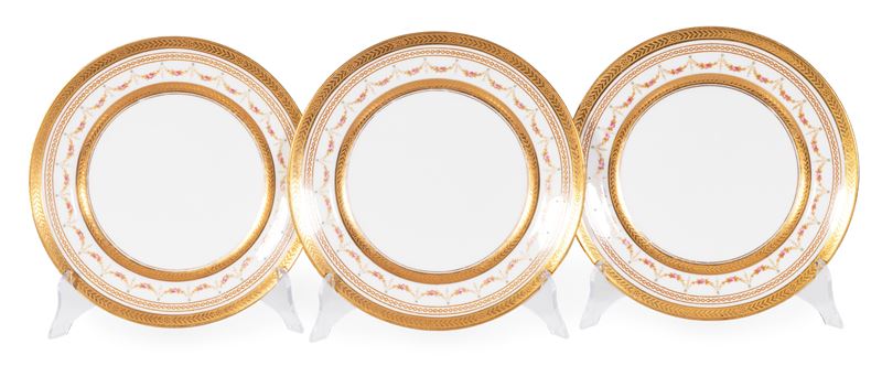 Undici Piatti da Dolce in Porcellana Tiffany