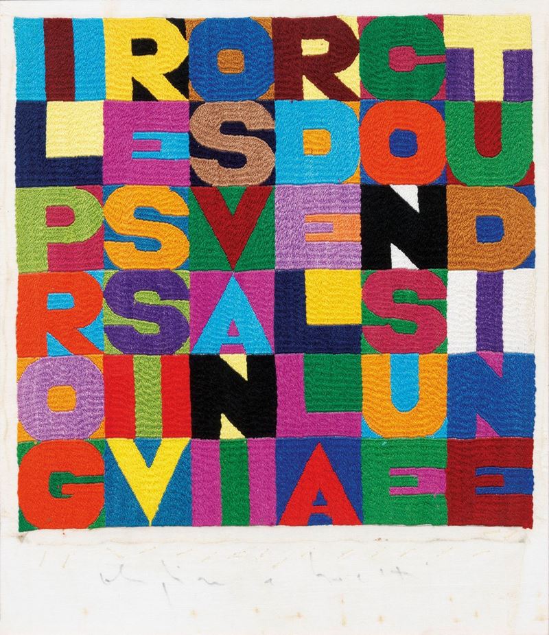 Alighiero Boetti - Il Progressivo Svanir della Consuetudine
