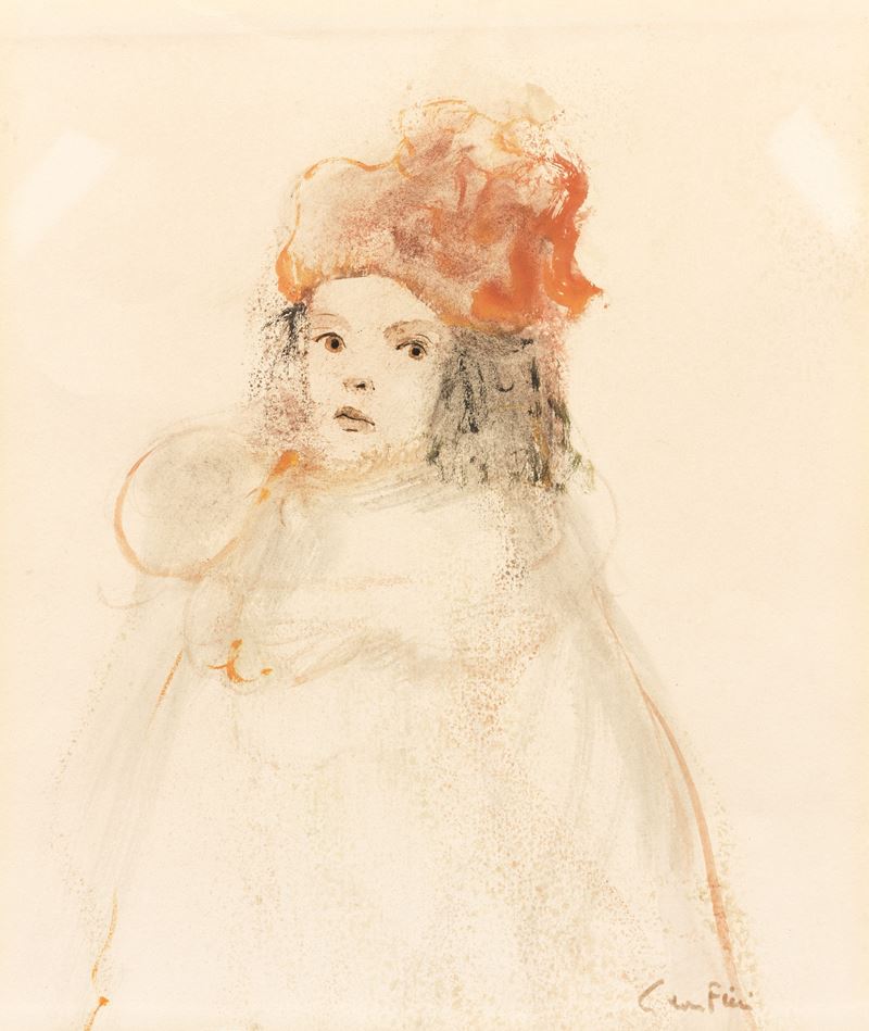 Léonor Fini - Ritratto di Fanciulla con Cappello Rosso