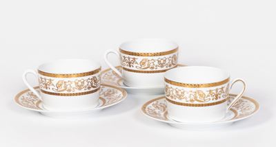 Otto Tazze da Tè con Piattino Limoges "viollet le Duc"