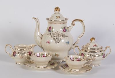 Bavaria Heinrich (manifattura H&C Selb), Servizio da caffè in porcellana, 28 pezzi