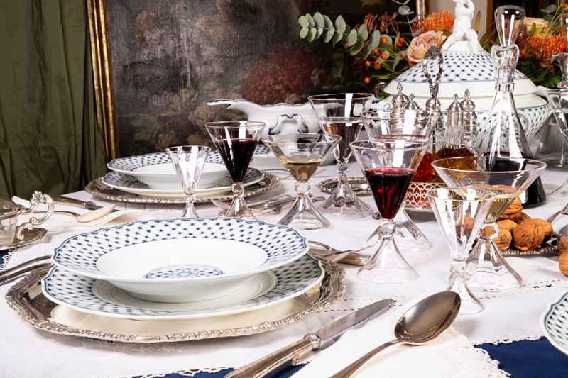 Servizio da Tavola in Porcellana Richard Ginori "museo Rete Blu"