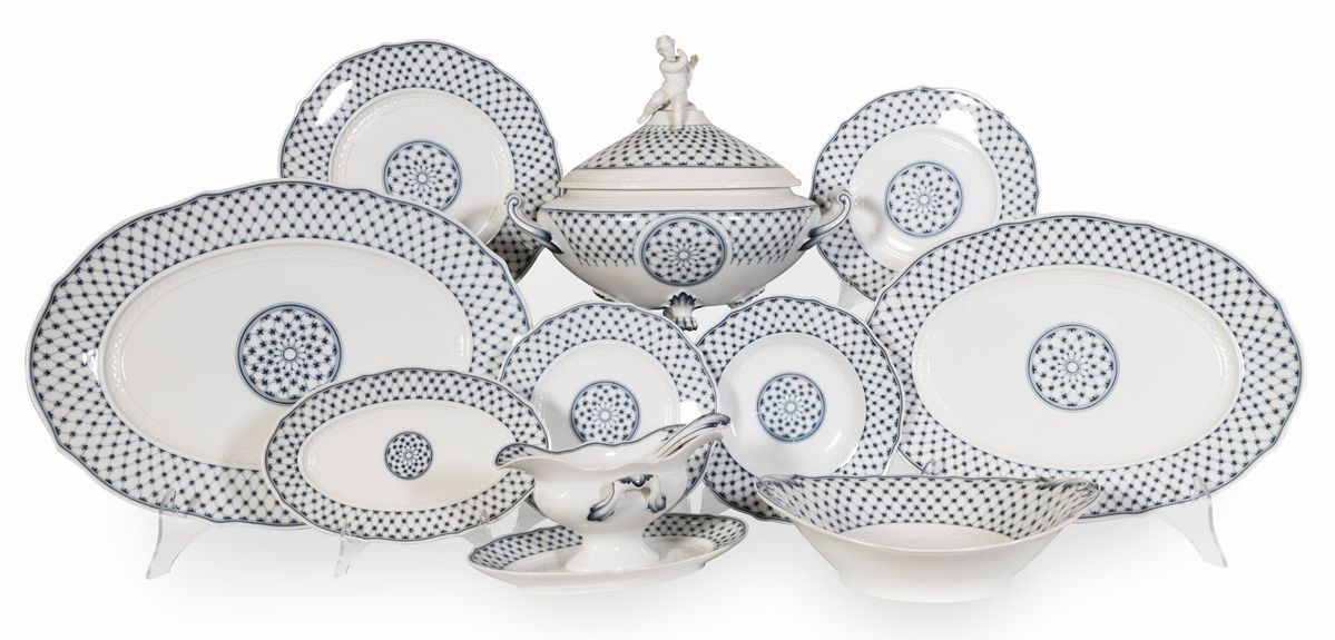 Servizio da Tavola in Porcellana Richard Ginori "museo Rete Blu"
