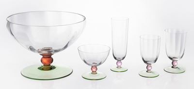 Elegante Servizio di Bicchieri in Vetro di Murano Nason e Moretti