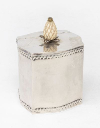 Scatola da Tè in Argento Sterling Cartier