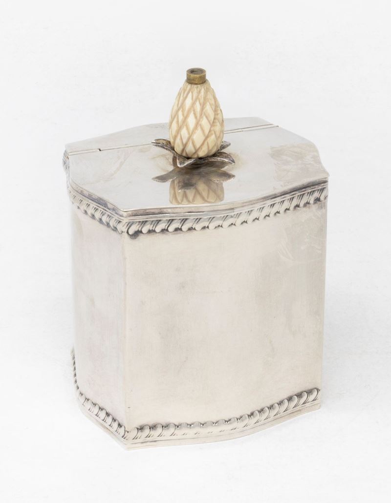 Scatola da Tè in Argento Sterling Cartier