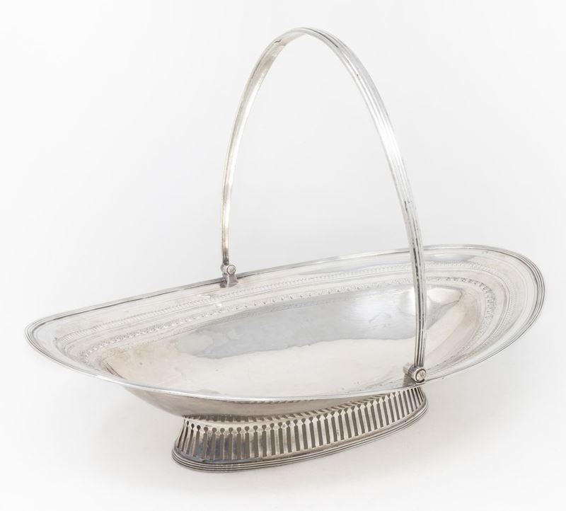 Antico Cesto in Argento Sterling David e Robert Hennel