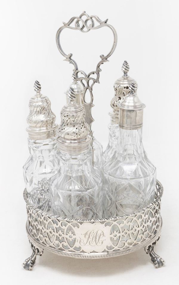 Antica ampolliera in argento sterling  - Auction The Art of the Table - Casa d'aste Farsettiarte