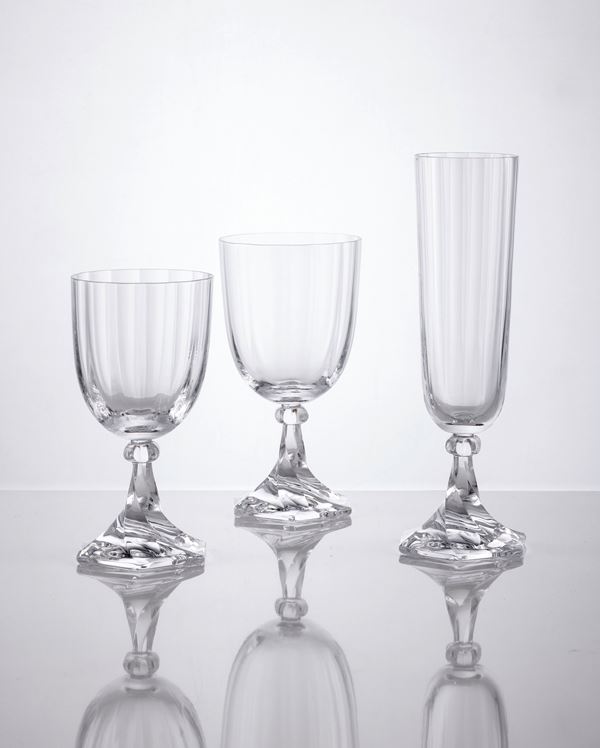 Servizio di bicchieri in cristallo Sèvres  - Asta L'Arte della Tavola - Casa d'aste Farsettiarte
